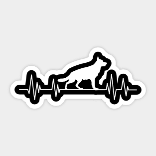 German Shepherd Heartbeat dog Heartbeat Silhouette Sticker